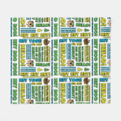 Yogi Bären's Picnic Quotes & Fun Phrases Muster Fleecedecke (Vorderseite (Horizontal))