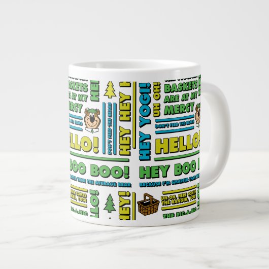 Yogi Bären's Picnic Quotes & Fun Phrases Muster Jumbo-Tasse (Vorderseite Rechts)