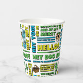 Yogi Bären's Picnic Quotes & Fun Phrases Muster Pappbecher (Rückseite)