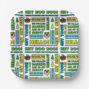 Yogi Bären's Picnic Quotes & Fun Phrases Muster Pappteller