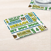 Yogi Bären's Picnic Quotes & Fun Phrases Muster Rechteckiger Pappuntersetzer (angewinkelt)