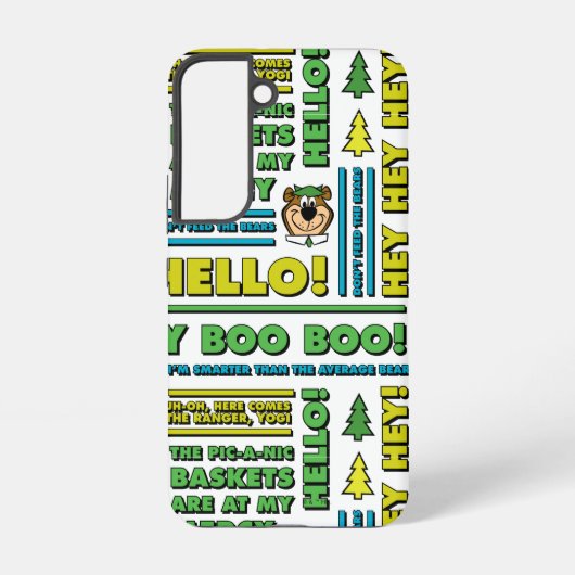 Yogi Bären's Picnic Quotes & Fun Phrases Muster Samsung Galaxy Hülle (Rückseite)