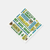 Yogi Bären's Picnic Quotes & Fun Phrases Muster Serviette (Ecke)