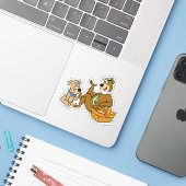 Yogi Bear and Boo Boo Picnic Snack Aufkleber (Laptop mit iPhone)