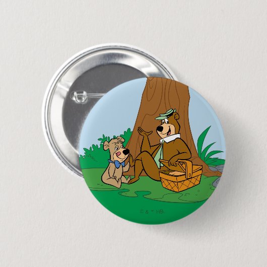 Yogi Bear and Boo Boo Picnic Snack Button (Vorne & Hinten)