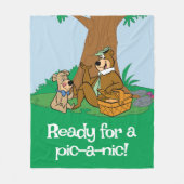 Yogi Bear and Boo Boo Picnic Snack Fleecedecke (Vorderseite)