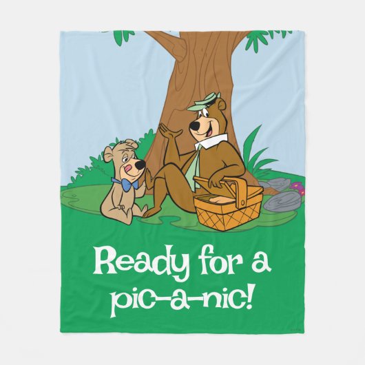 Yogi Bear and Boo Boo Picnic Snack Fleecedecke (Vorderseite)