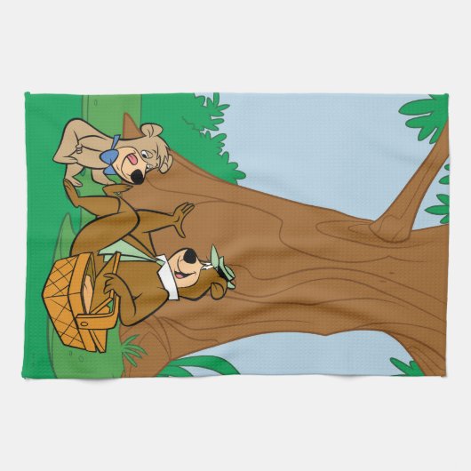 Yogi Bear and Boo Boo Picnic Snack Geschirrtuch (Horizontal)