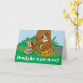 Yogi Bear and Boo Boo Picnic Snack Karte (Gelbe Blume)