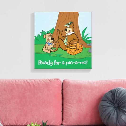 Yogi Bear and Boo Boo Picnic Snack Leinwanddruck (Insitu (Wohnzimmer))