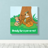 Yogi Bear and Boo Boo Picnic Snack Leinwanddruck (Insitu (Holzboden))