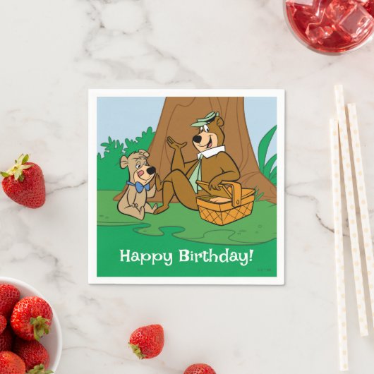 Yogi Bear and Boo Boo Picnic Snack Serviette (Beispiel)
