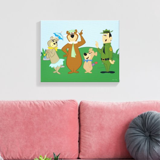 Yogi Bear and Friends Classic Pose Leinwanddruck (Insitu (Wohnzimmer))