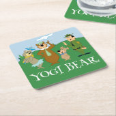 Yogi Bear and Friends Classic Pose Rechteckiger Pappuntersetzer (angewinkelt)