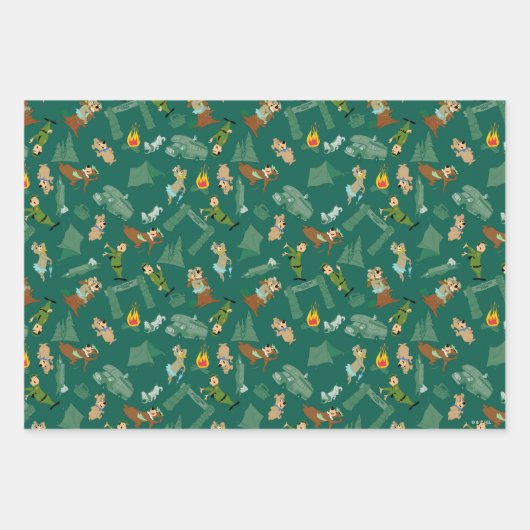 Yogi Bear and Friends Jellystone Park Camp Muster Geschenkpapier Set (Vorderseite 2)
