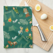Yogi Bear and Friends Jellystone Park Camp Muster Geschirrtuch (Viertel Falte)