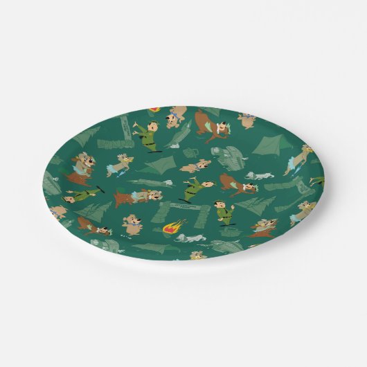 Yogi Bear and Friends Jellystone Park Camp Muster Pappteller (Schrägansicht)