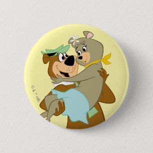 Yogi Bear Carry Cindy Bear Button