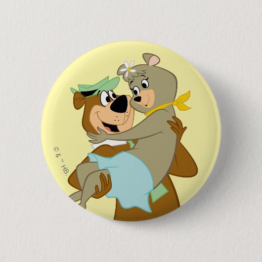 Yogi Bear Carry Cindy Bear Button (Vorderseite)