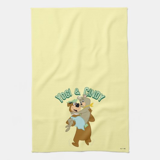 Yogi Bear Carry Cindy Bear Geschirrtuch (Vertikal)