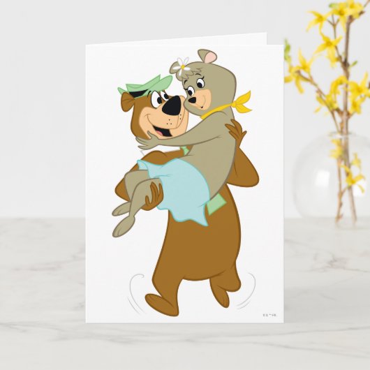 Yogi Bear Carry Cindy Bear Karte (Gelbe Blume)