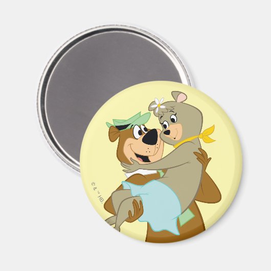 Yogi Bear Carry Cindy Bear Magnet (Vorderseite/Rückseite)