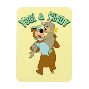 Yogi Bear Carry Cindy Bear Magnet