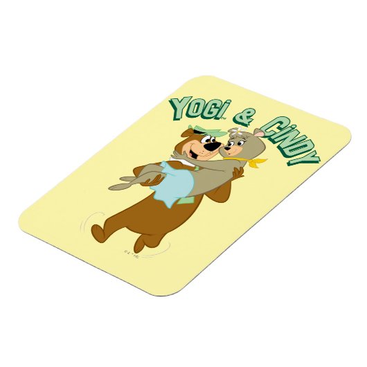 Yogi Bear Carry Cindy Bear Magnet (Linke Seite)
