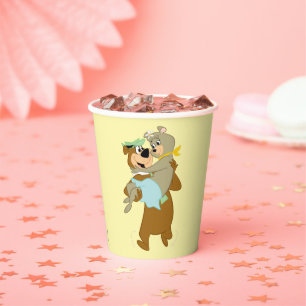 Yogi Bear Carry Cindy Bear Pappbecher
