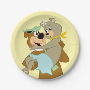 Yogi Bear Carry Cindy Bear Pappteller