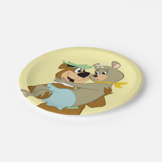 Yogi Bear Carry Cindy Bear Pappteller (Schrägansicht)