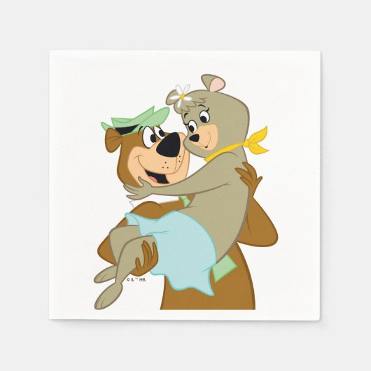 Yogi Bear Carry Cindy Bear Serviette (Vorderseite)