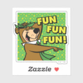 Yogi Bear Fun Fun Fun Aufkleber (Blatt)