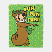 Yogi Bear Fun Fun Fun Fleecedecke (Vorderseite)