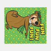 Yogi Bear Fun Fun Fun Fleecedecke (Vorderseite (Horizontal))