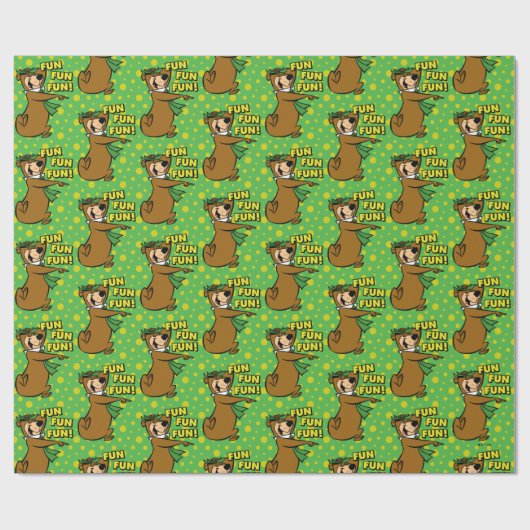 Yogi Bear Fun Fun Fun Geschenkpapier (Flach)