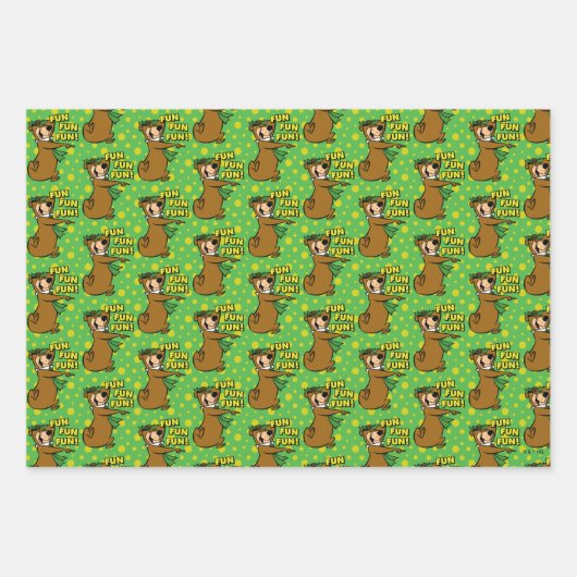 Yogi Bear Fun Fun Fun Geschenkpapier Set (Vorderseite 3)