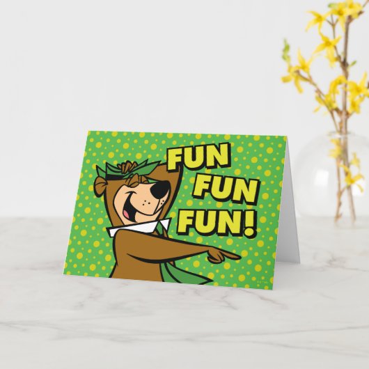 Yogi Bear Fun Fun Fun Karte (Gelbe Blume)