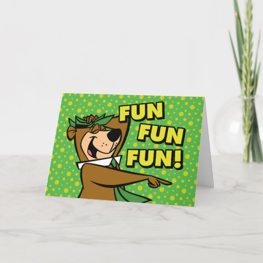 Yogi Bear Fun Fun Fun Karte (Vorderseite)