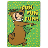 Yogi Bear Fun Fun Fun Klemmbrett (Rückseite)