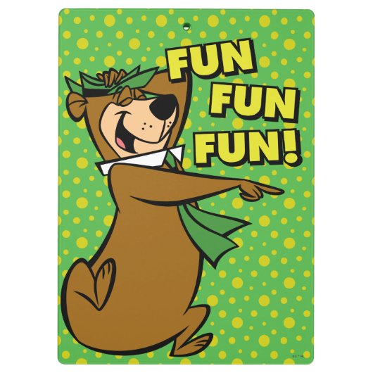 Yogi Bear Fun Fun Fun Klemmbrett (Rückseite)