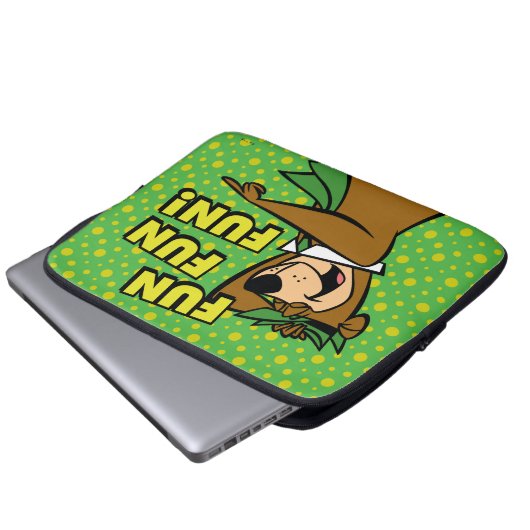 Yogi Bear Fun Fun Fun Laptopschutzhülle (Vorne Knopf)
