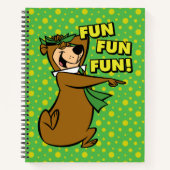 Yogi Bear Fun Fun Fun Notizblock (Vorderseite)