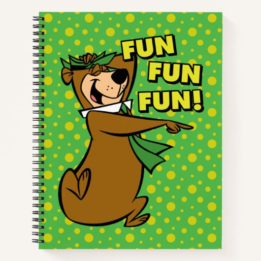 Yogi Bear Fun Fun Fun Notizblock (Vorderseite)