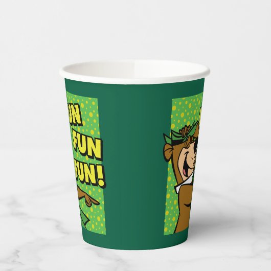 Yogi Bear Fun Fun Fun Pappbecher (Links)