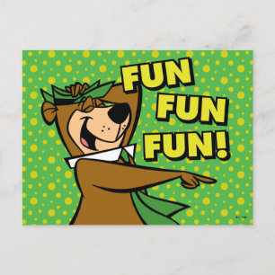Yogi Bear Fun Fun Fun Postkarte