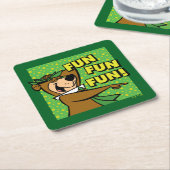 Yogi Bear Fun Fun Fun Rechteckiger Pappuntersetzer (angewinkelt)