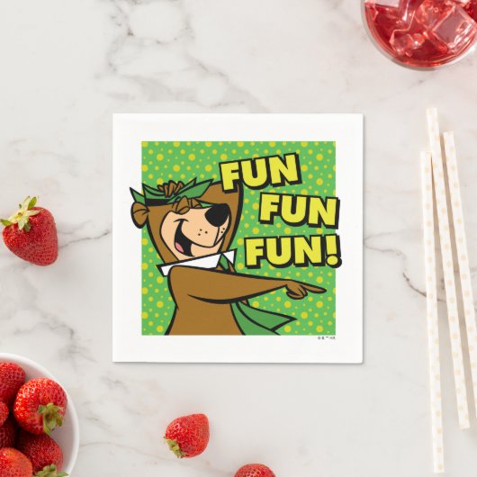 Yogi Bear Fun Fun Fun Serviette (Beispiel)