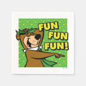 Yogi Bear Fun Fun Fun Serviette (Vorderseite)