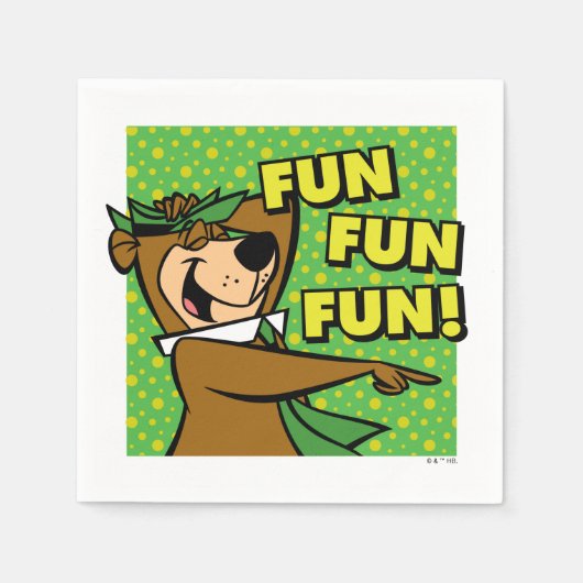Yogi Bear Fun Fun Fun Serviette (Vorderseite)
